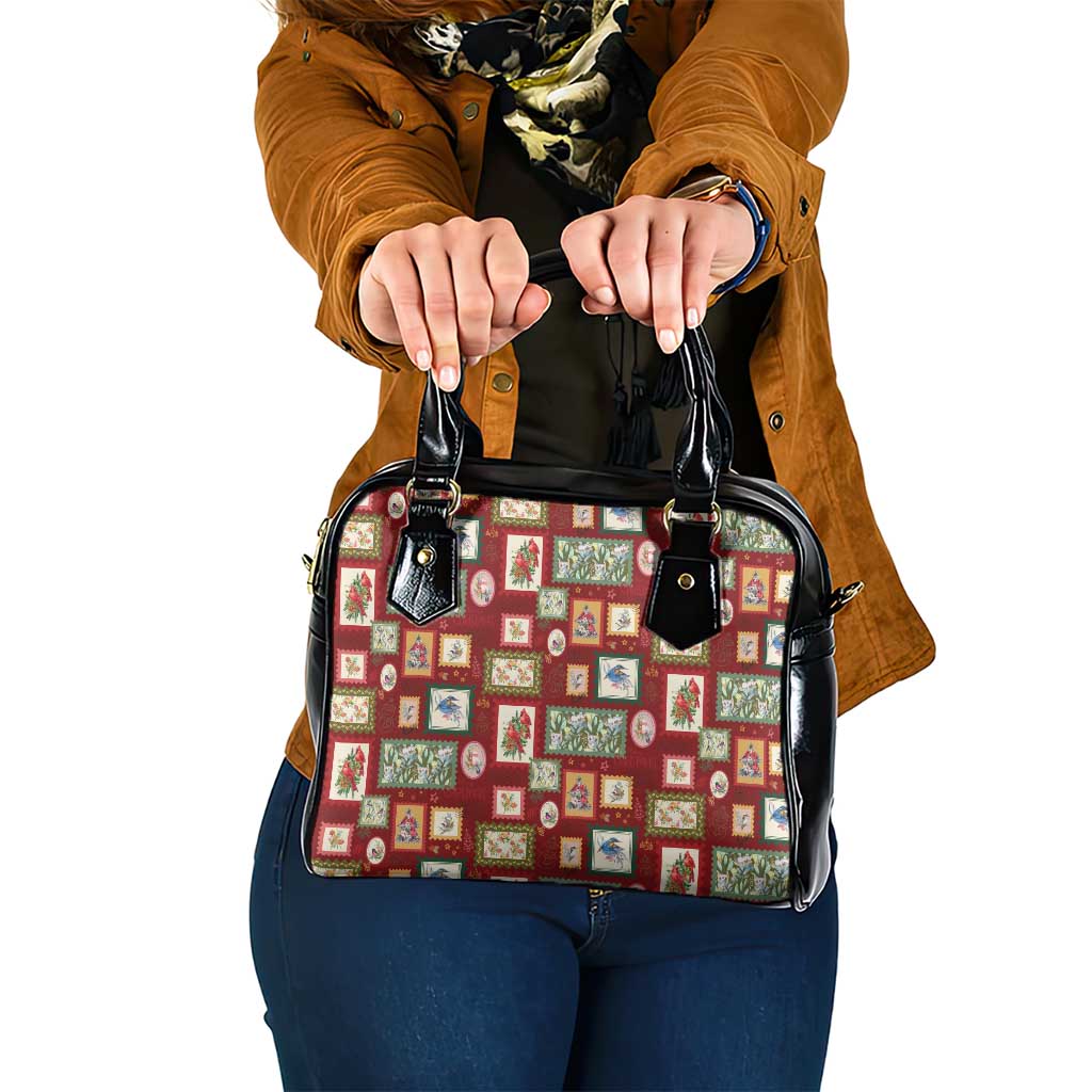 Aussie Birds Christmas La La Land Shoulder Handbag Red Vintage Stamp Edition - Aussie Hoodie