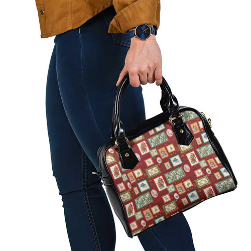 Aussie Birds Christmas La La Land Shoulder Handbag Red Vintage Stamp Edition - Aussie Hoodie