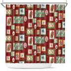 Aussie Birds Christmas La La Land Shower Curtain Red Vintage Stamp Edition - Aussie Hoodie