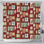 Aussie Birds Christmas La La Land Shower Curtain Red Vintage Stamp Edition - Aussie Hoodie