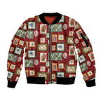 Aussie Birds Christmas La La Land Sleeve Zip Bomber Jacket Red Vintage Stamp Edition - Aussie Hoodie