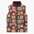 Aussie Birds Christmas La La Land Sleeveless Puffer Jacket Red Vintage Stamp Edition - Aussie Hoodie
