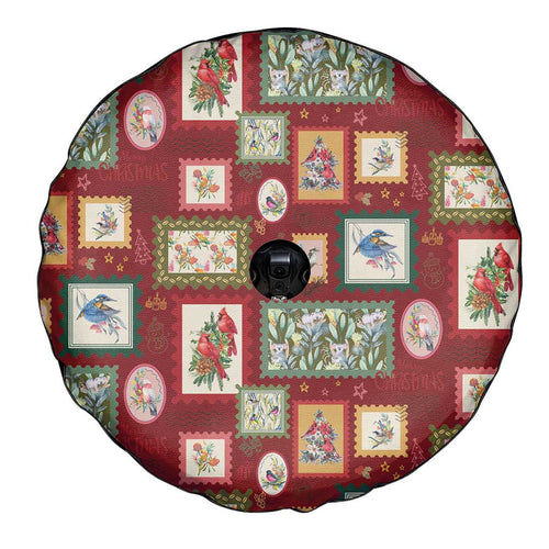 Aussie Birds Christmas La La Land Spare Tire Cover Red Vintage Stamp Edition - Aussie Hoodie