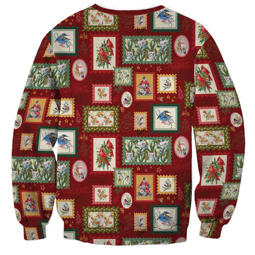 Aussie Birds Christmas La La Land Sweatshirt Red Vintage Stamp Edition - Aussie Hoodie