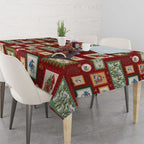 Aussie Birds Christmas La La Land Tablecloth Red Vintage Stamp Edition - Aussie Hoodie