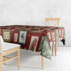 Aussie Birds Christmas La La Land Tablecloth Red Vintage Stamp Edition - Aussie Hoodie