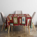 Aussie Birds Christmas La La Land Tablecloth Red Vintage Stamp Edition - Aussie Hoodie