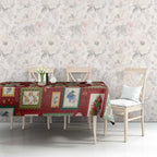 Aussie Birds Christmas La La Land Tablecloth Red Vintage Stamp Edition - Aussie Hoodie