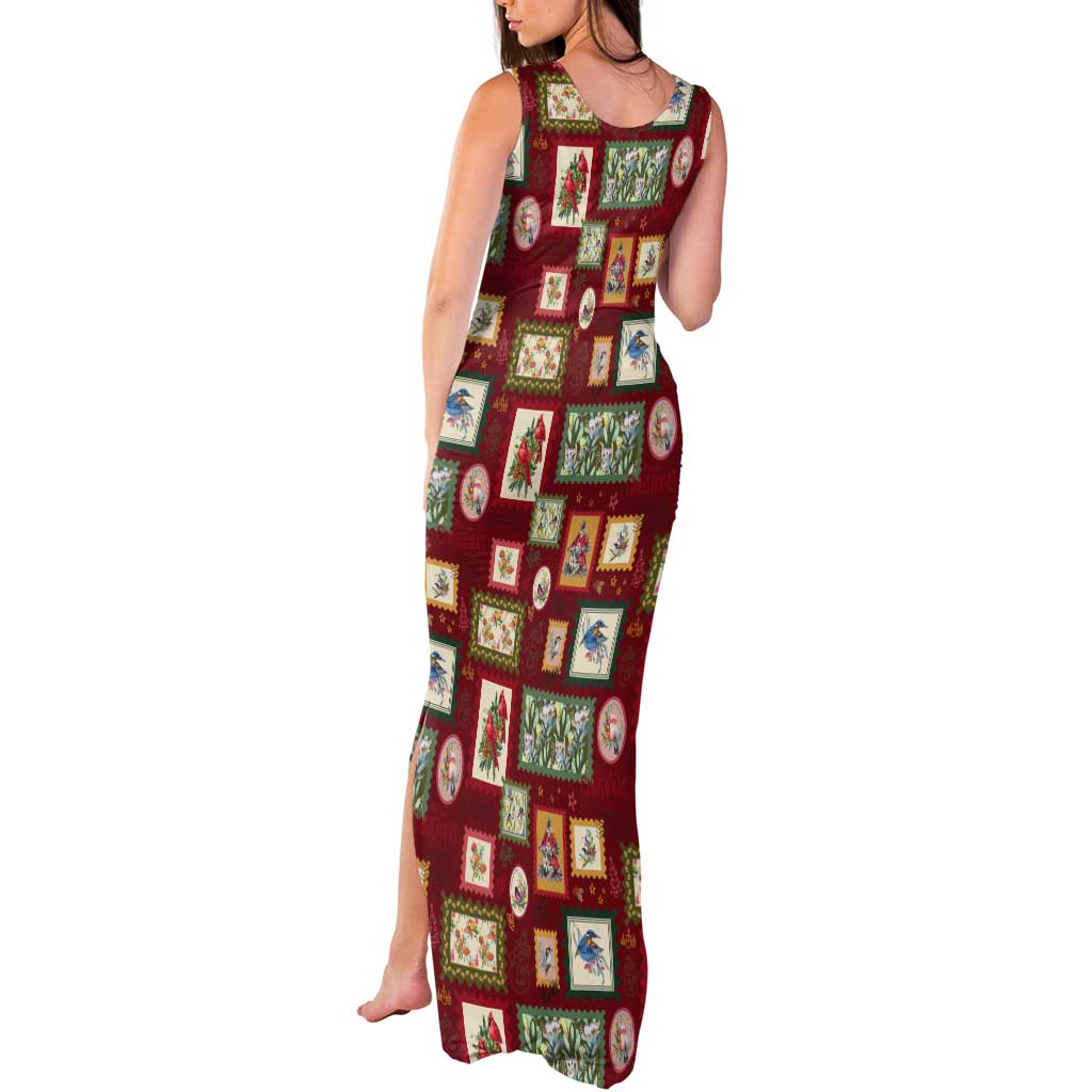 Aussie Birds Christmas La La Land Tank Maxi Dress Red Vintage Stamp Edition - Aussie Hoodie