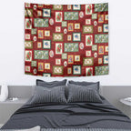 Aussie Birds Christmas La La Land Tapestry Red Vintage Stamp Edition - Aussie Hoodie