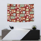 Aussie Birds Christmas La La Land Tapestry Red Vintage Stamp Edition - Aussie Hoodie