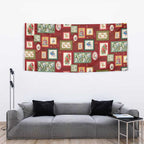 Aussie Birds Christmas La La Land Tapestry Red Vintage Stamp Edition - Aussie Hoodie