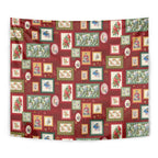 Aussie Birds Christmas La La Land Tapestry Red Vintage Stamp Edition - Aussie Hoodie