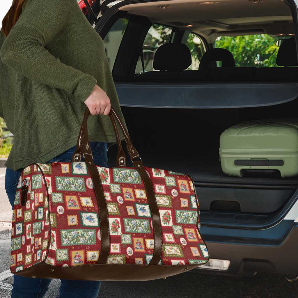 Aussie Birds Christmas La La Land Travel Bag Red Vintage Stamp Edition - Aussie Hoodie