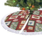 Aussie Birds Christmas La La Land Tree Skirt Red Vintage Stamp Edition - Aussie Hoodie