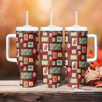 Aussie Birds Christmas La La Land Tumbler With Handle Red Vintage Stamp Edition - Aussie Hoodie
