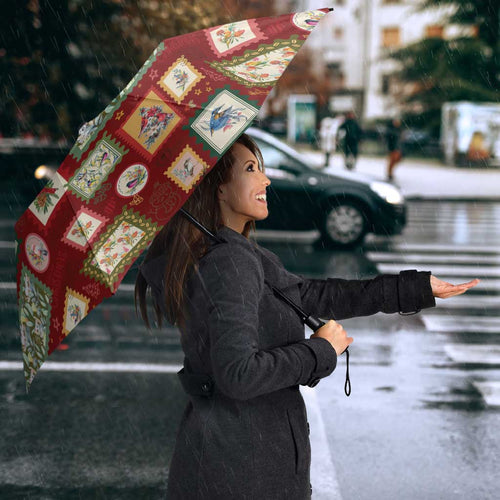 Aussie Birds Christmas La La Land Umbrella Red Vintage Stamp Edition - Aussie Hoodie