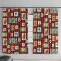 Aussie Birds Christmas La La Land Window Curtain Red Vintage Stamp Edition - Aussie Hoodie