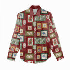 Aussie Birds Christmas La La Land Women Casual Shirt Red Vintage Stamp Edition - Aussie Hoodie