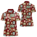 Aussie Birds Christmas La La Land Women Polo Shirt Red Vintage Stamp Edition - Aussie Hoodie