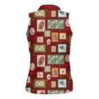 Aussie Birds Christmas La La Land Women Sleeveless Polo Shirt Red Vintage Stamp Edition - Aussie Hoodie