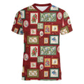 Aussie Birds Christmas La La Land Women V-Neck T-Shirt Red Vintage Stamp Edition - Aussie Hoodie