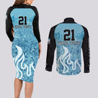 Custom Brisbane Heat Champions BBL13 Couples Matching Long Sleeve Bodycon Dress and Long Sleeve Button Shirt