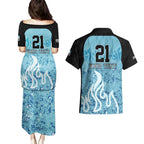 Custom Brisbane Heat Champions BBL13 Couples Matching Puletasi and Hawaiian Shirt