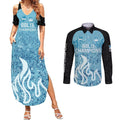 Custom Brisbane Heat Champions BBL13 Couples Matching Summer Maxi Dress and Long Sleeve Button Shirt