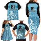 Custom Brisbane Heat Champions BBL13 Family Matching Long Sleeve Bodycon Dress and Hawaiian Shirt