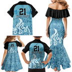 Custom Brisbane Heat Champions BBL13 Family Matching Mermaid Dress and Hawaiian Shirt