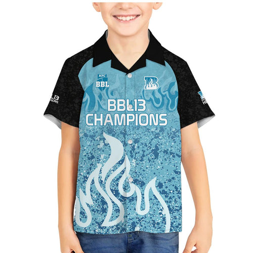 Custom Brisbane Heat Champions BBL13 Family Matching Mermaid Dress and Hawaiian Shirt