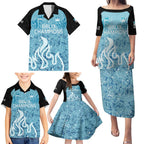 Custom Brisbane Heat Champions BBL13 Family Matching Puletasi and Hawaiian Shirt