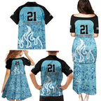 Custom Brisbane Heat Champions BBL13 Family Matching Puletasi and Hawaiian Shirt