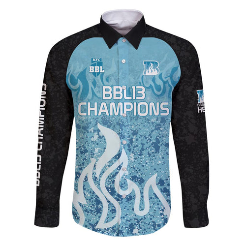 Custom Brisbane Heat Champions BBL13 Family Matching Puletasi and Hawaiian Shirt