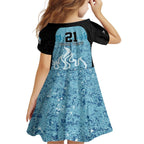 Custom Brisbane Heat Champions BBL13 Family Matching Short Sleeve Bodycon Dress and Hawaiian Shirt
