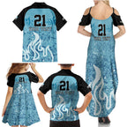 Custom Brisbane Heat Champions BBL13 Family Matching Summer Maxi Dress and Hawaiian Shirt