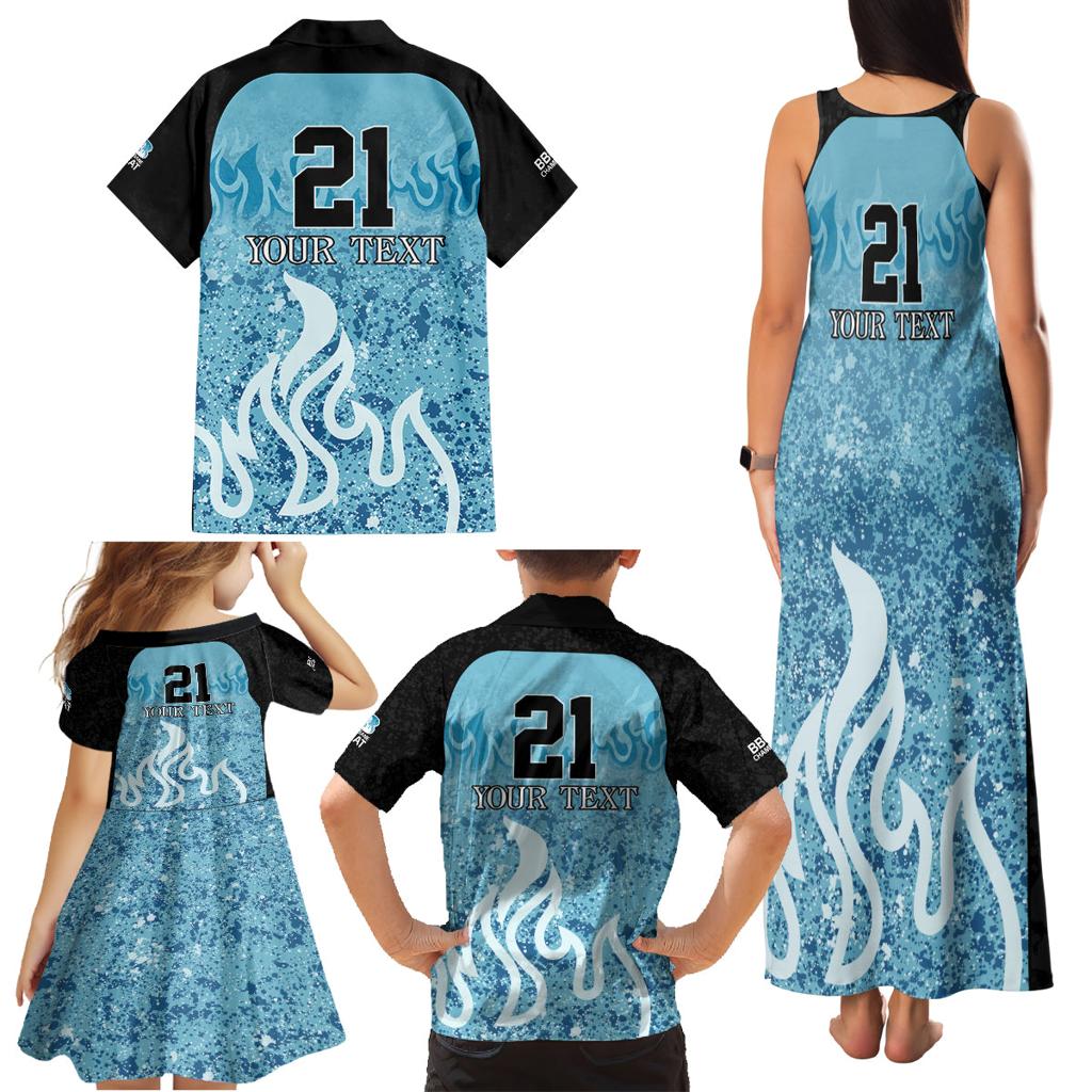 Custom Brisbane Heat Champions BBL13 Family Matching Tank Maxi Dress and Hawaiian Shirt