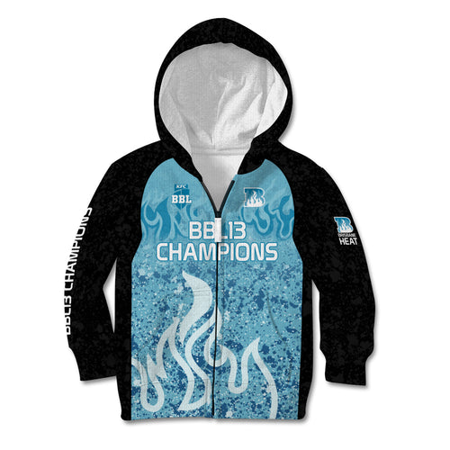 Custom Brisbane Heat Champions BBL13 Kid Hoodie