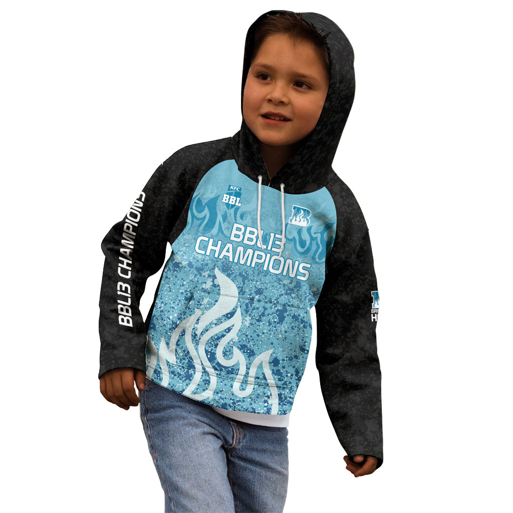 Custom Brisbane Heat Champions BBL13 Kid Hoodie