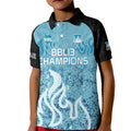 Custom Brisbane Heat Champions BBL13 Kid Polo Shirt