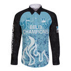 Custom Brisbane Heat Champions BBL13 Long Sleeve Button Shirt