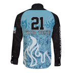 Custom Brisbane Heat Champions BBL13 Long Sleeve Button Shirt