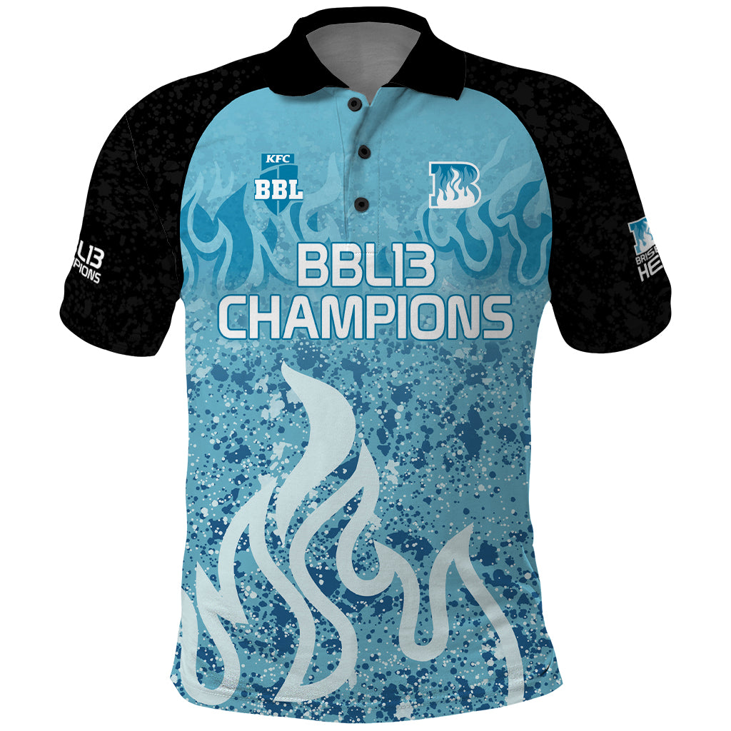 Custom Brisbane Heat Champions BBL13 Polo Shirt