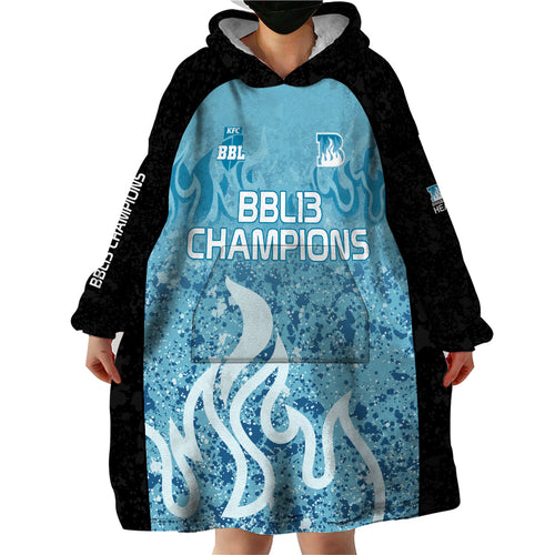 Custom Brisbane Heat Champions BBL13 Wearable Blanket Hoodie