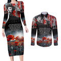 ANZAC DAY Heroes Of The Gallipoli Couples Matching Long Sleeve Bodycon Dress and Long Sleeve Button Shirt