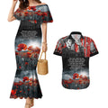ANZAC DAY Heroes Of The Gallipoli Couples Matching Mermaid Dress and Hawaiian Shirt
