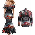 ANZAC DAY Heroes Of The Gallipoli Couples Matching Mermaid Dress and Long Sleeve Button Shirt