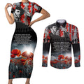 ANZAC DAY Heroes Of The Gallipoli Couples Matching Short Sleeve Bodycon Dress and Long Sleeve Button Shirt
