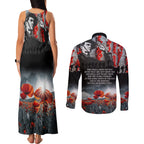 ANZAC DAY Heroes Of The Gallipoli Couples Matching Tank Maxi Dress and Long Sleeve Button Shirt